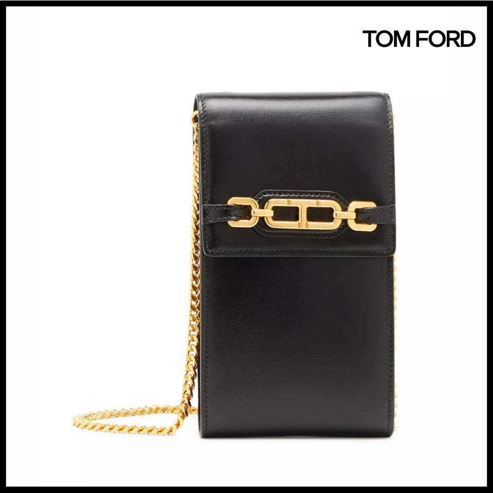 【TOM FORD】POUCH LEATHER WALLET ON CHAIN