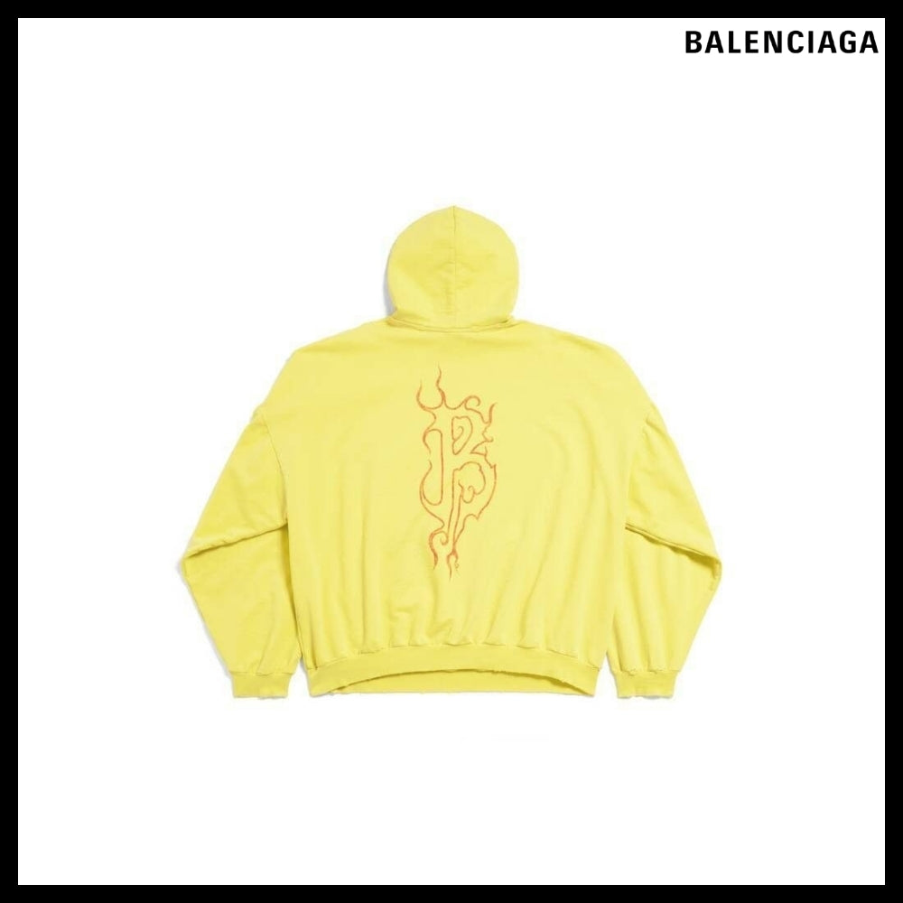 【BALENCIAGA】Darkwave Round Hoodie Oversized Yellow