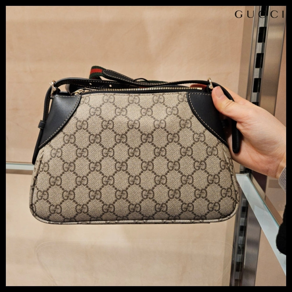 【GUCCI】GG emblem icon canvas small two-way bag