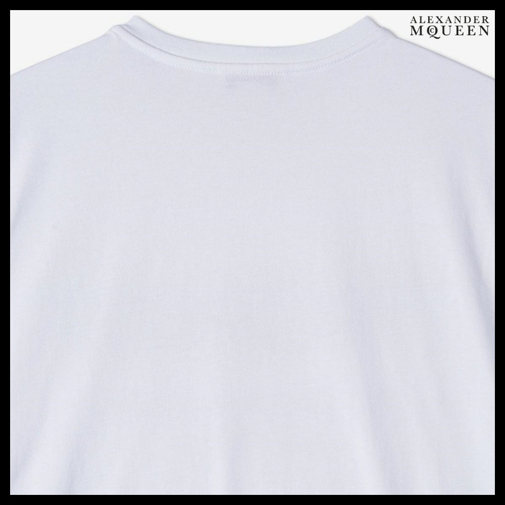 【Alexander Mcqueen】Graffiti Logo ShortSleeve T-shirt White