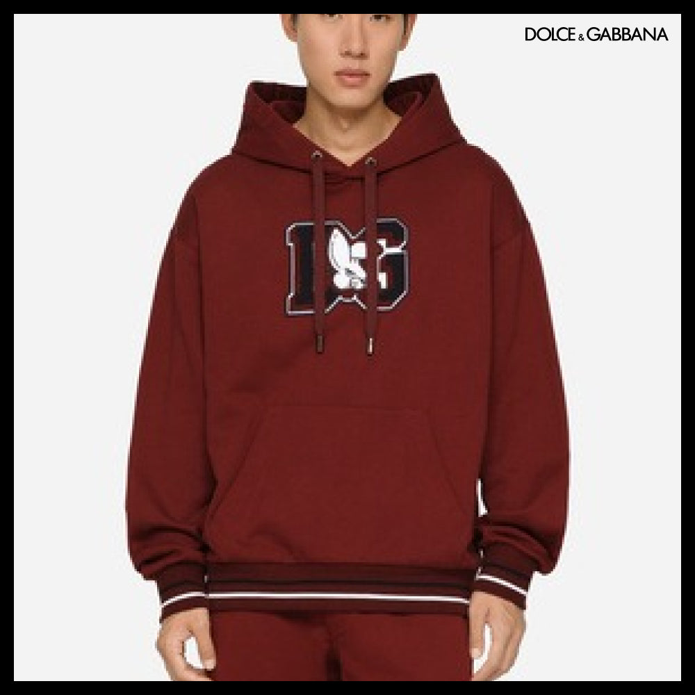【Dolce & Gabbana】JERSEY HOODIE WITH PATCH