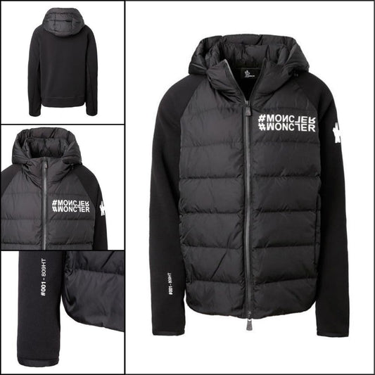 【MONCLER】Padded Mix Cardigan Black Men's
