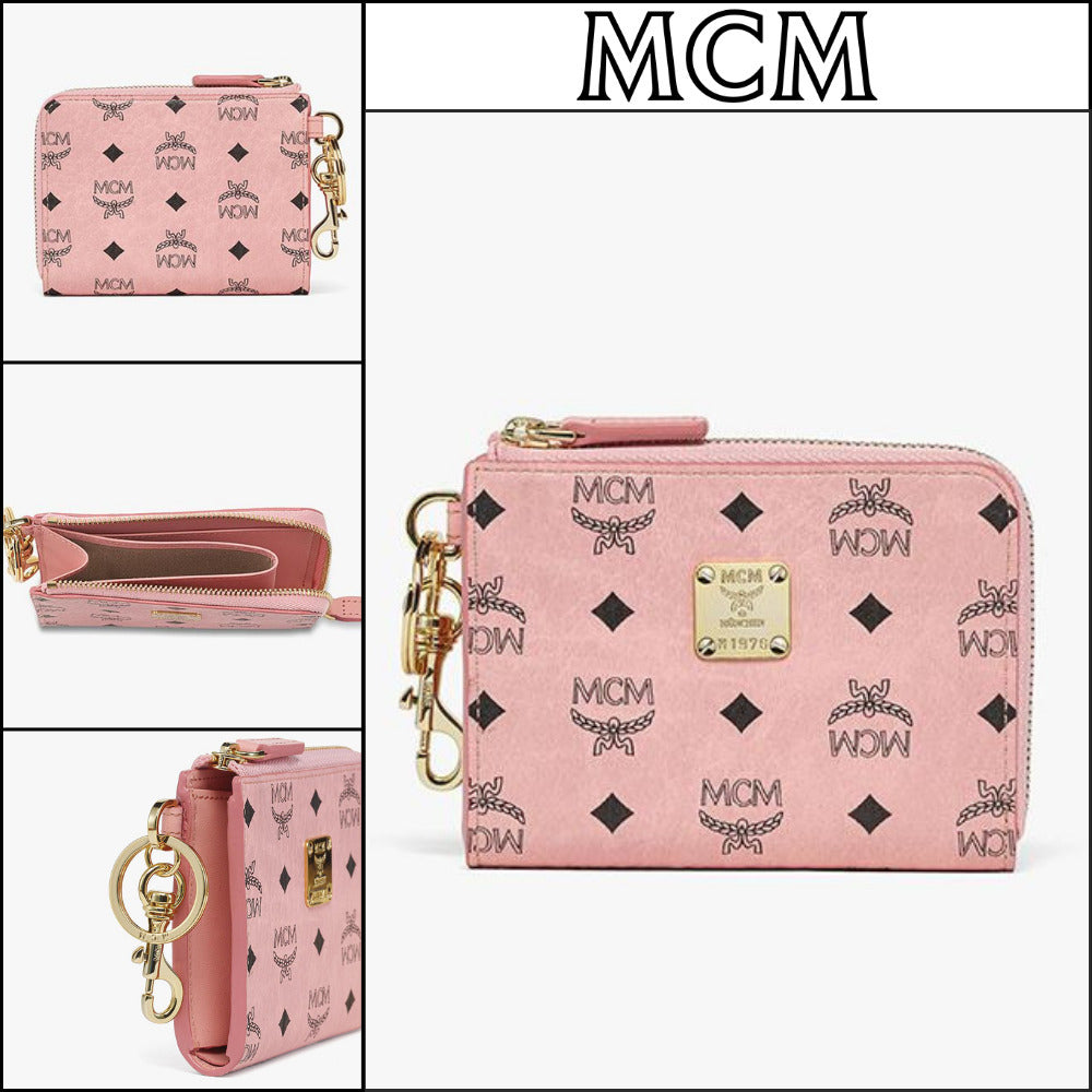 【MCM】Visetos card pouch Pink