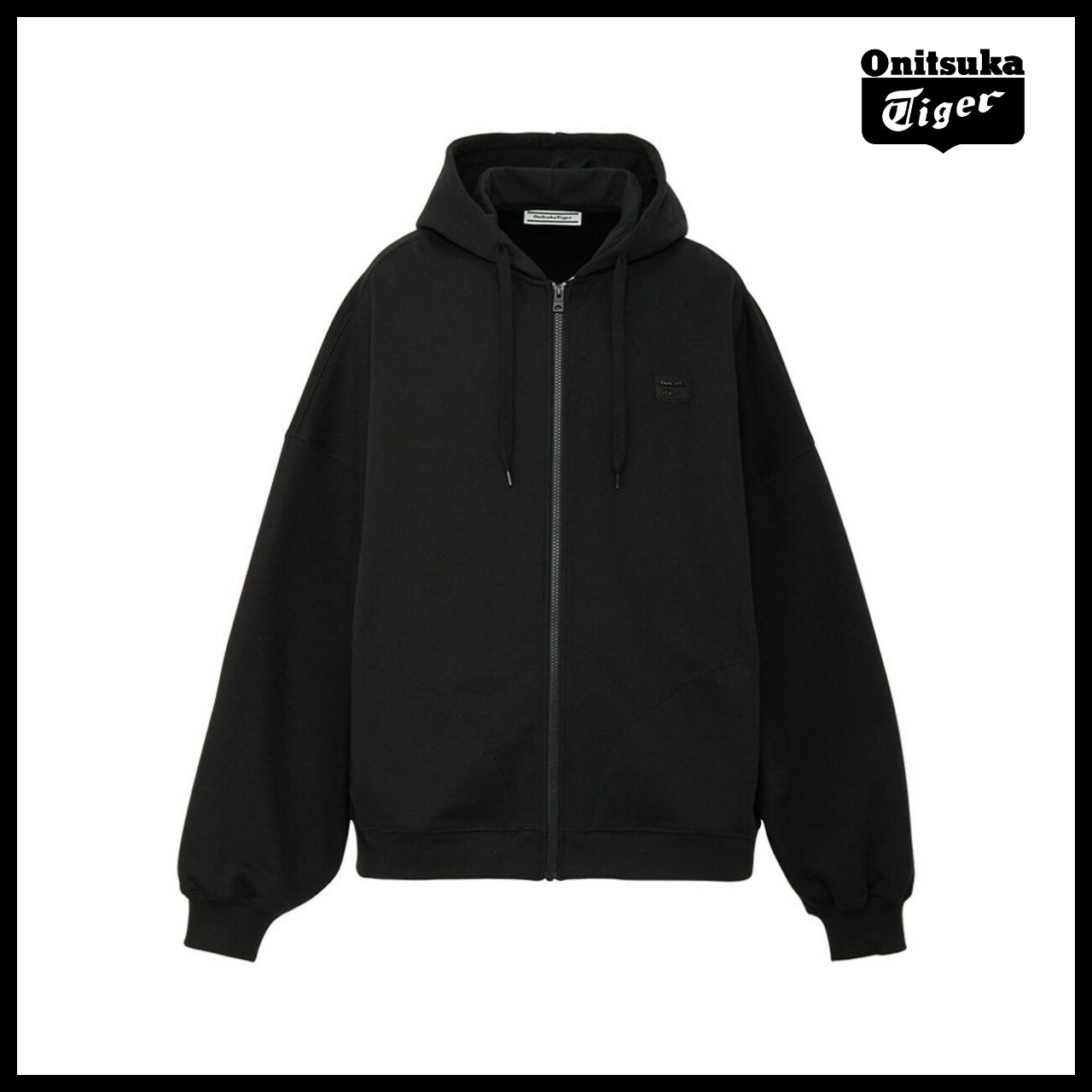 【ONITSUKA TIGER】Small patch hood zip-up