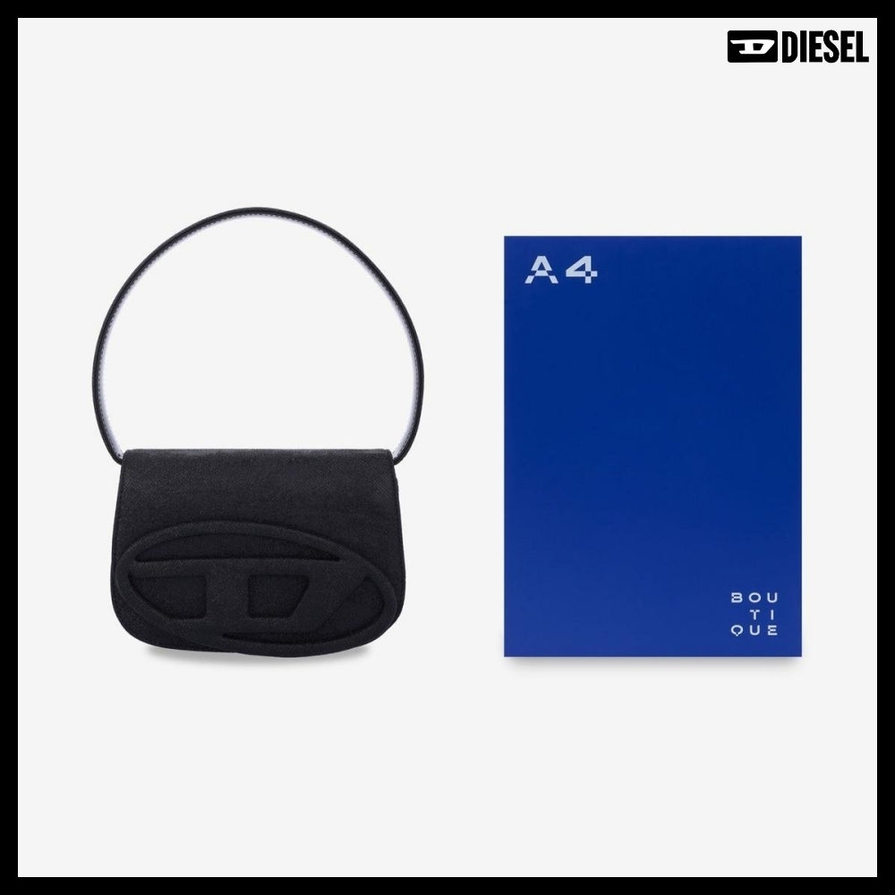 【DIESEL】1DR Fabric Shoulder Bag - Black