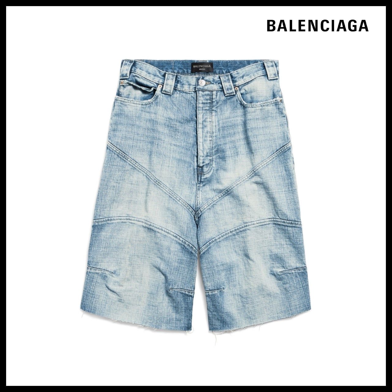 【BALENCIAGA】Men’s Knee Dart Slim-Fit Shorts