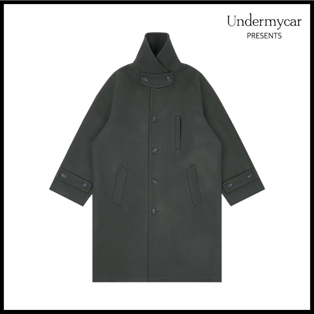 【Undermycar】Majanne Multi Button Oversized Wool Coat Agave