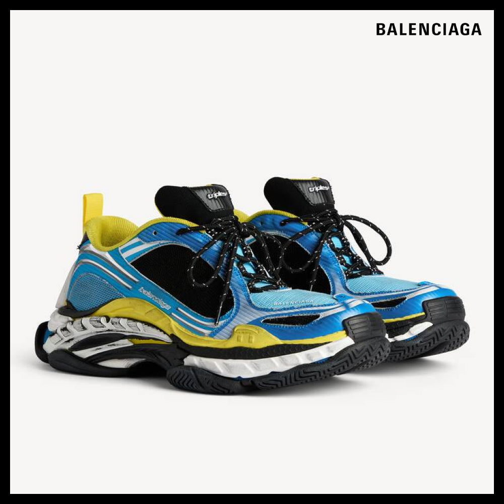 【BALENCIAGA】Triple S2 Sneakers Blue White Yellow
