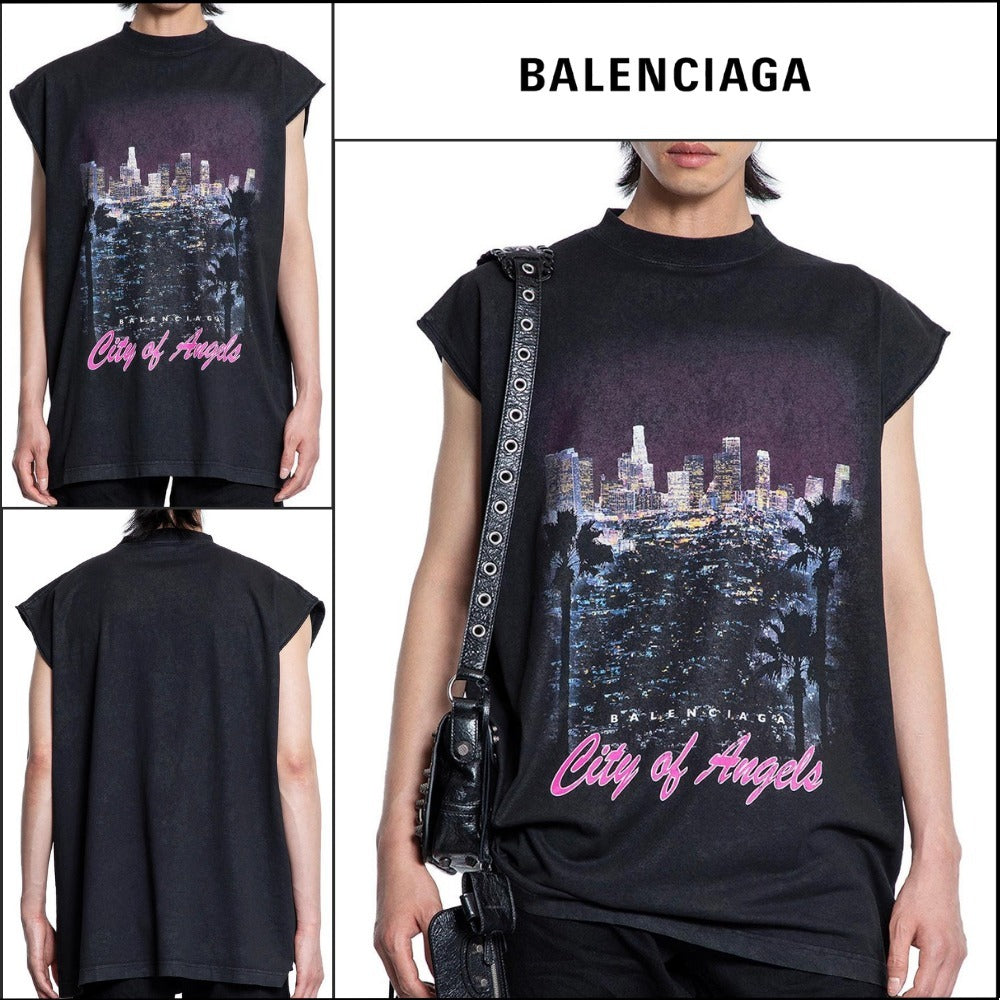 【BALENCIAGA】City Of Angels Sleeveless T-Shirt
