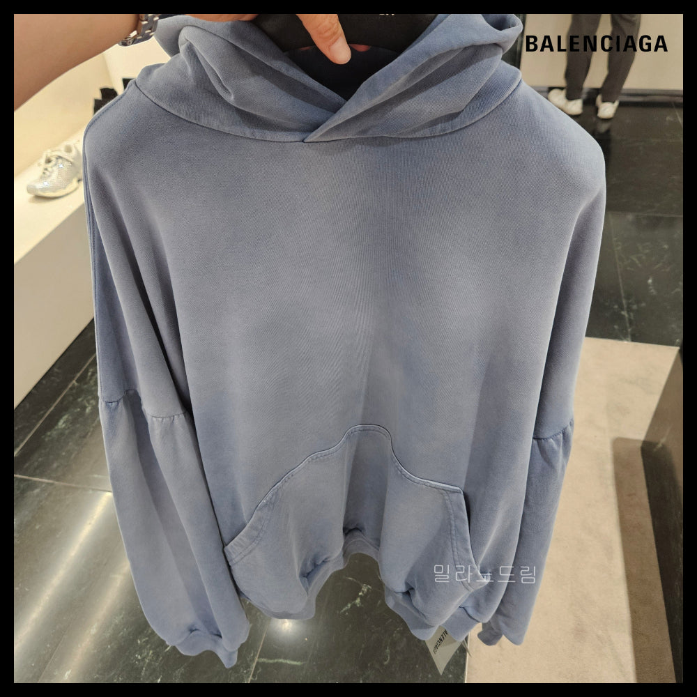 【BALENCIAGA】Hand Drawn Round Hoodie Grey