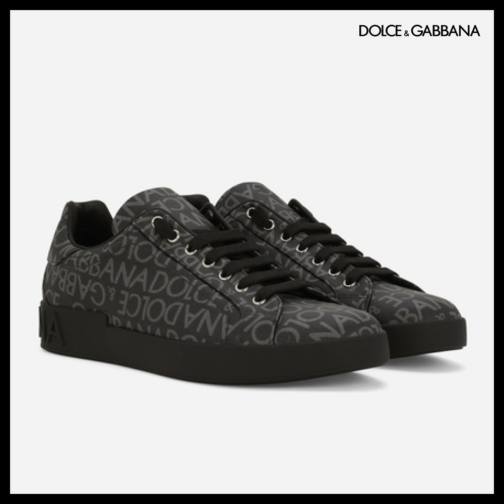 【Dolce & Gabbana】COATED JACQUARD PORTOFINO SNEAKERS