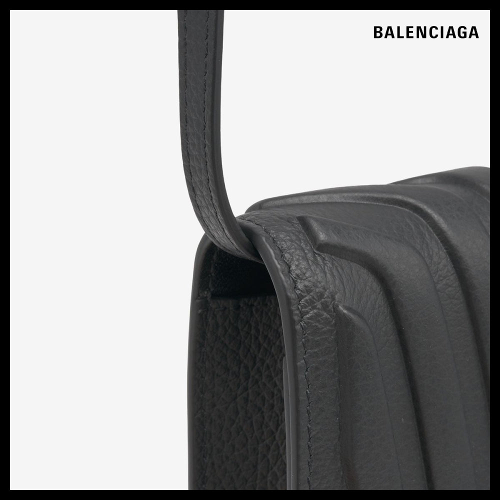 【BALENCIAGA】カー ストラップ フォンポーチ - ブラック