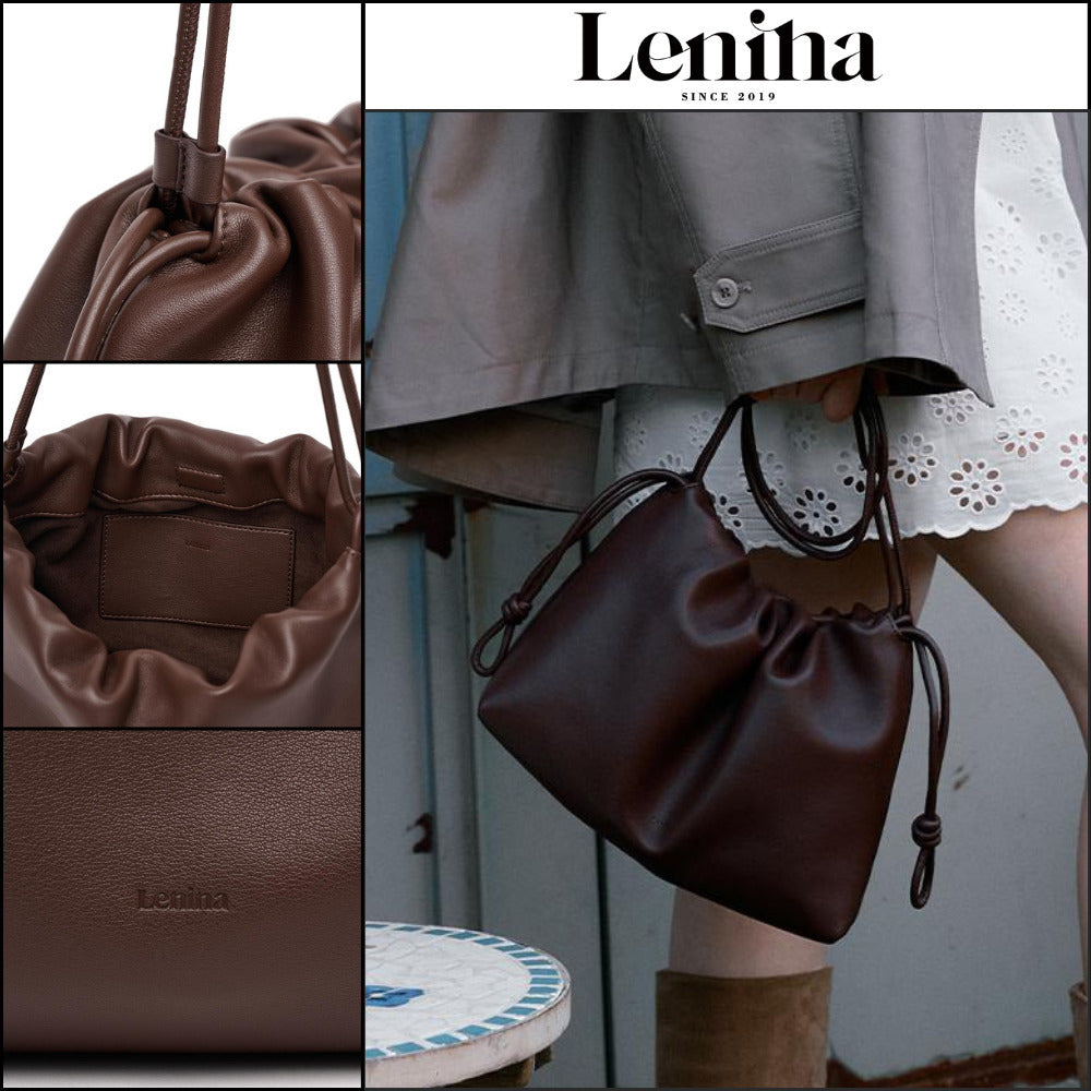 【LENINA】Floria Shoulder Cross Bag Mocha