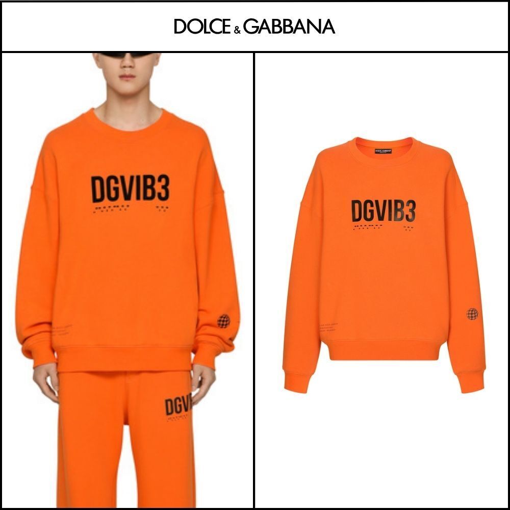 【Dolce&Gabbana】DGVIB3 PRINT LOGO JERSEY SWEATSHIRT