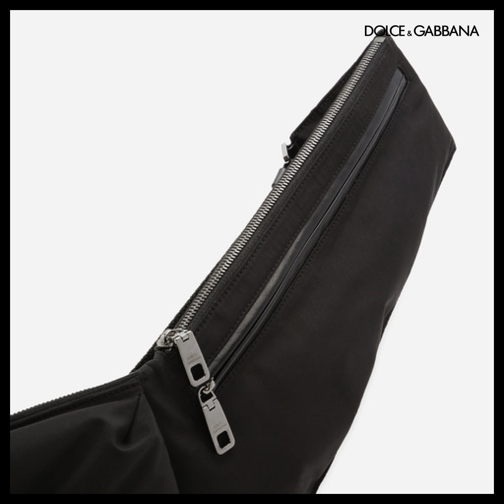 【Dolce & Gabbana】Cross NYLON BELT BAG Black