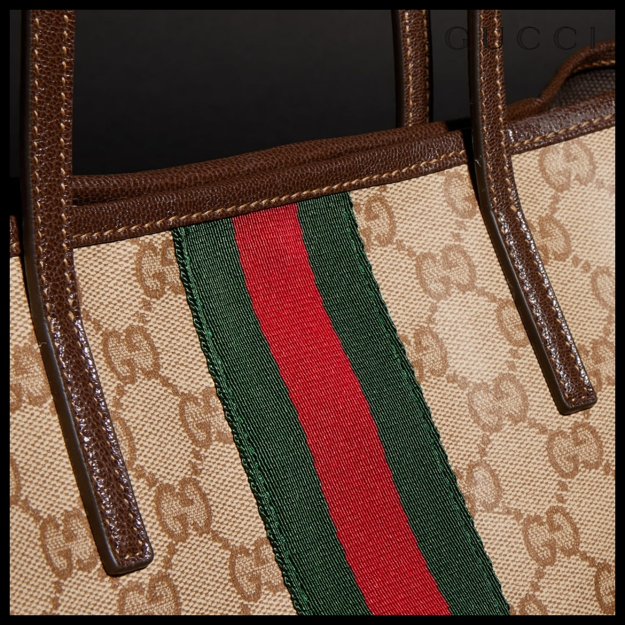 【GUCCI】Web Small Tote Bag