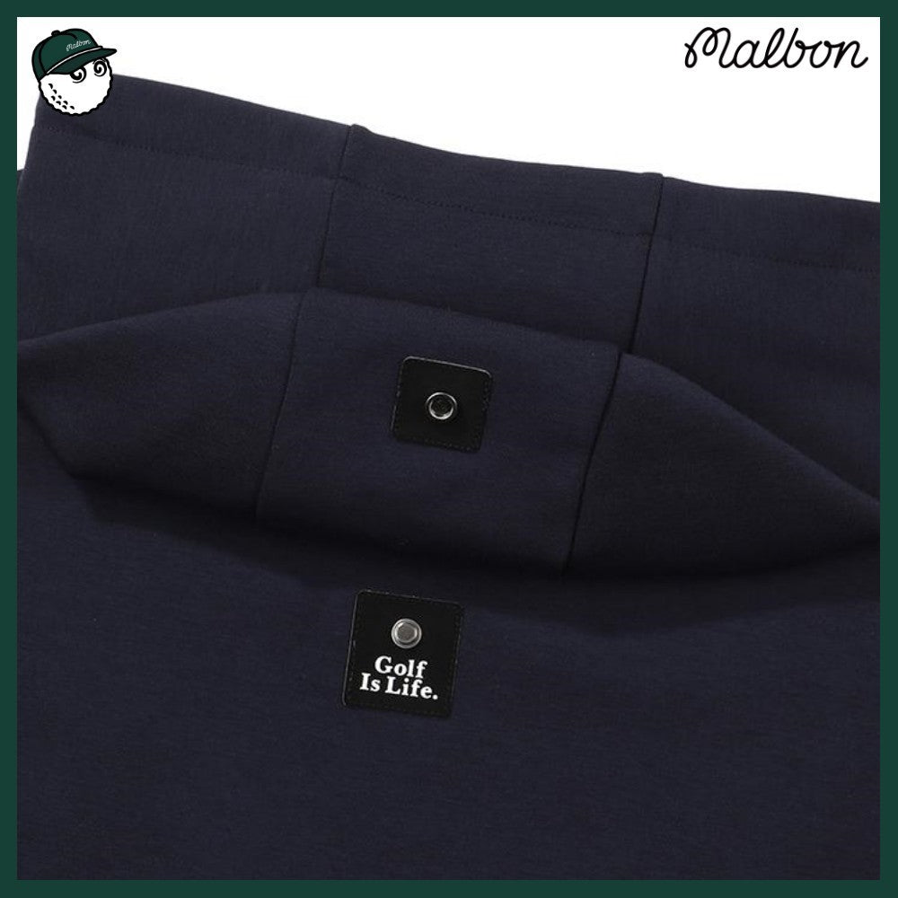 【MALBON GOLF】 SCRIPT HOOD MAN TO MAN 3COLORS