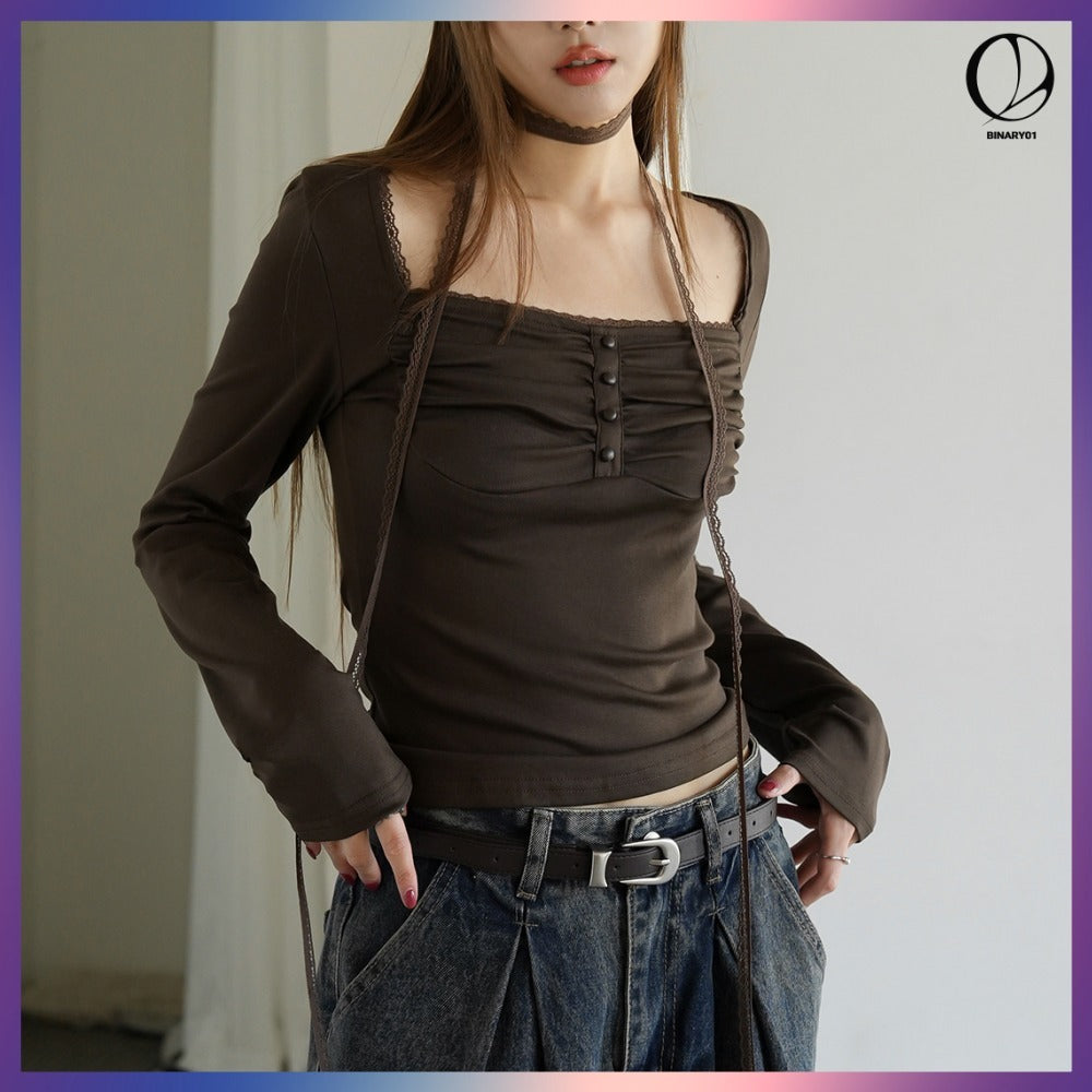 【BINARY01】MUFFLER SET MARRIED LACE T-SHIRT 4COLORS
