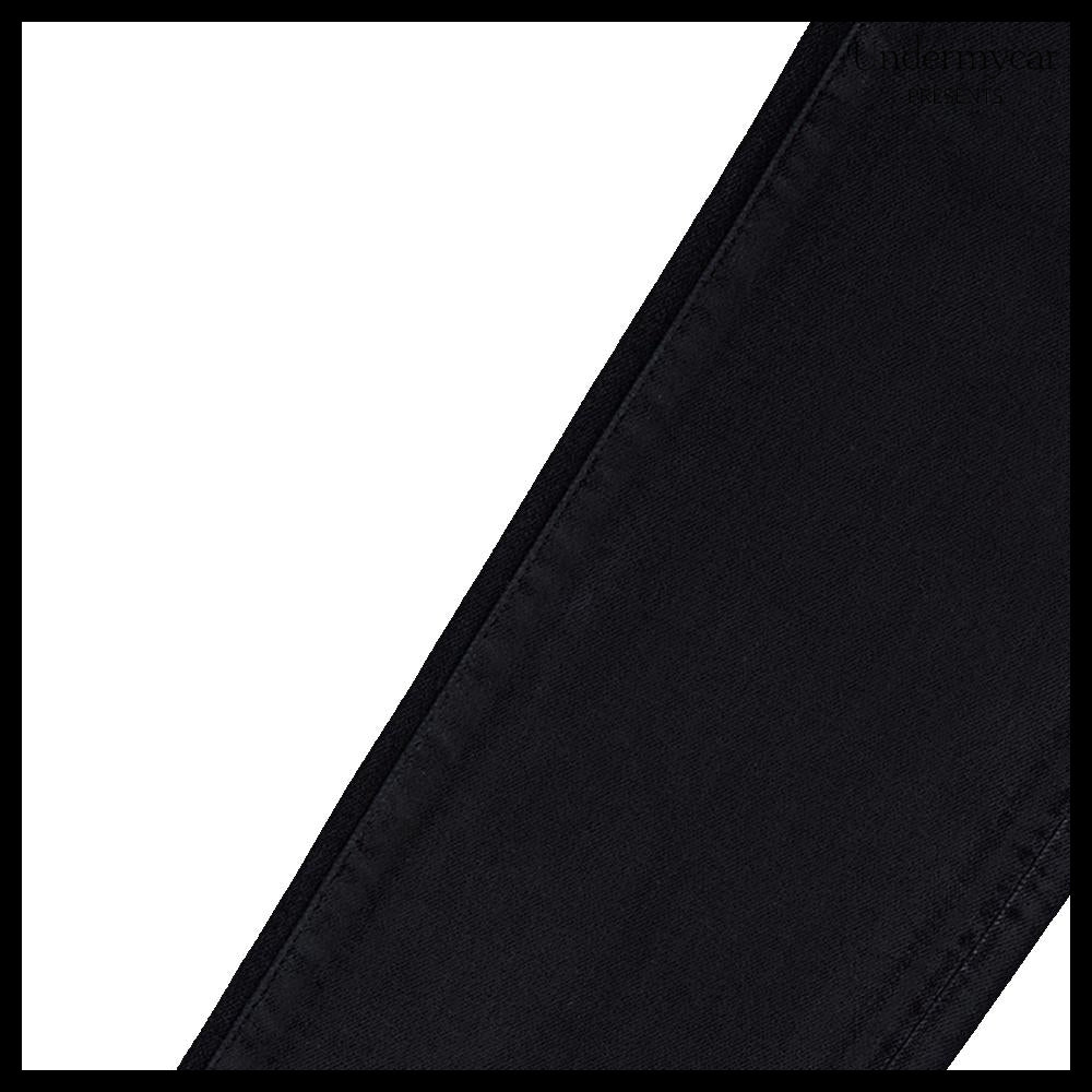 【Undermycar】MU.157 Classic Wax Coated Slim Straight Jeans