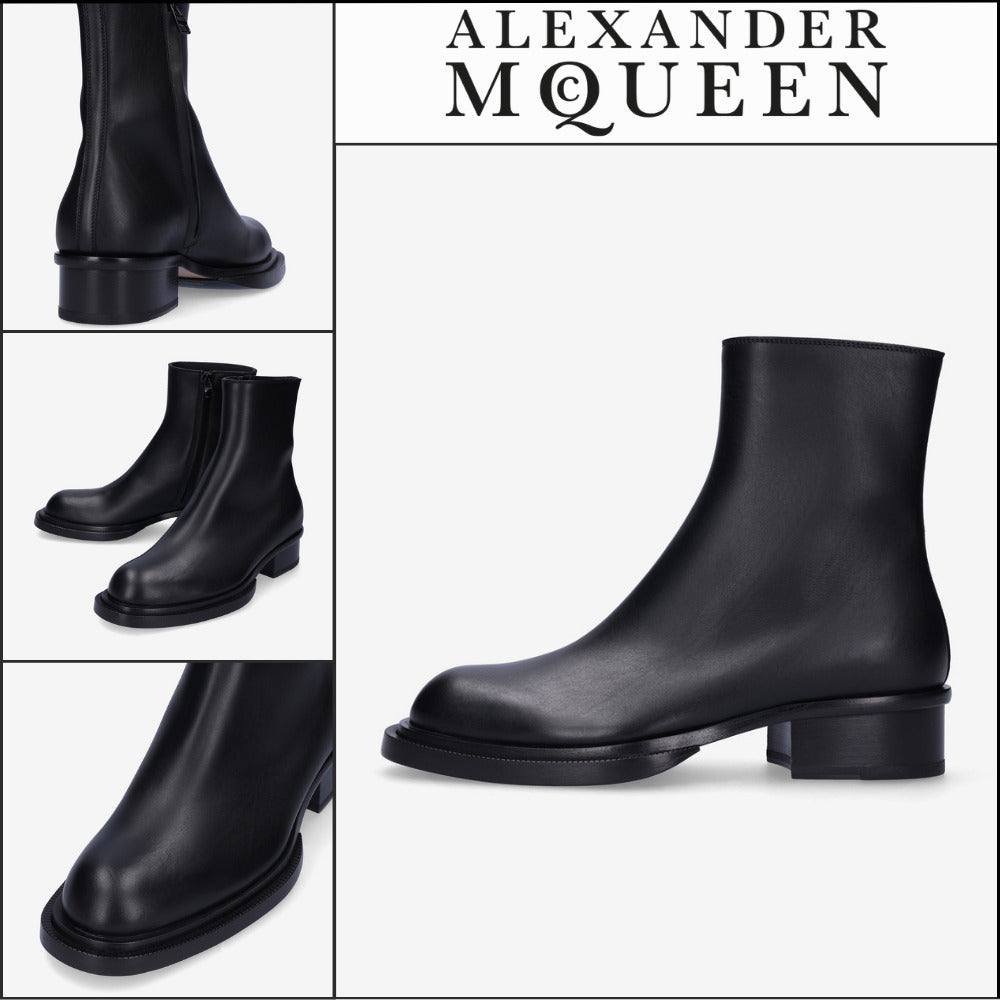 ◆ALEXANDER MCQUEEN◆ アンクルブーツ Ankle Boots Black 厚底