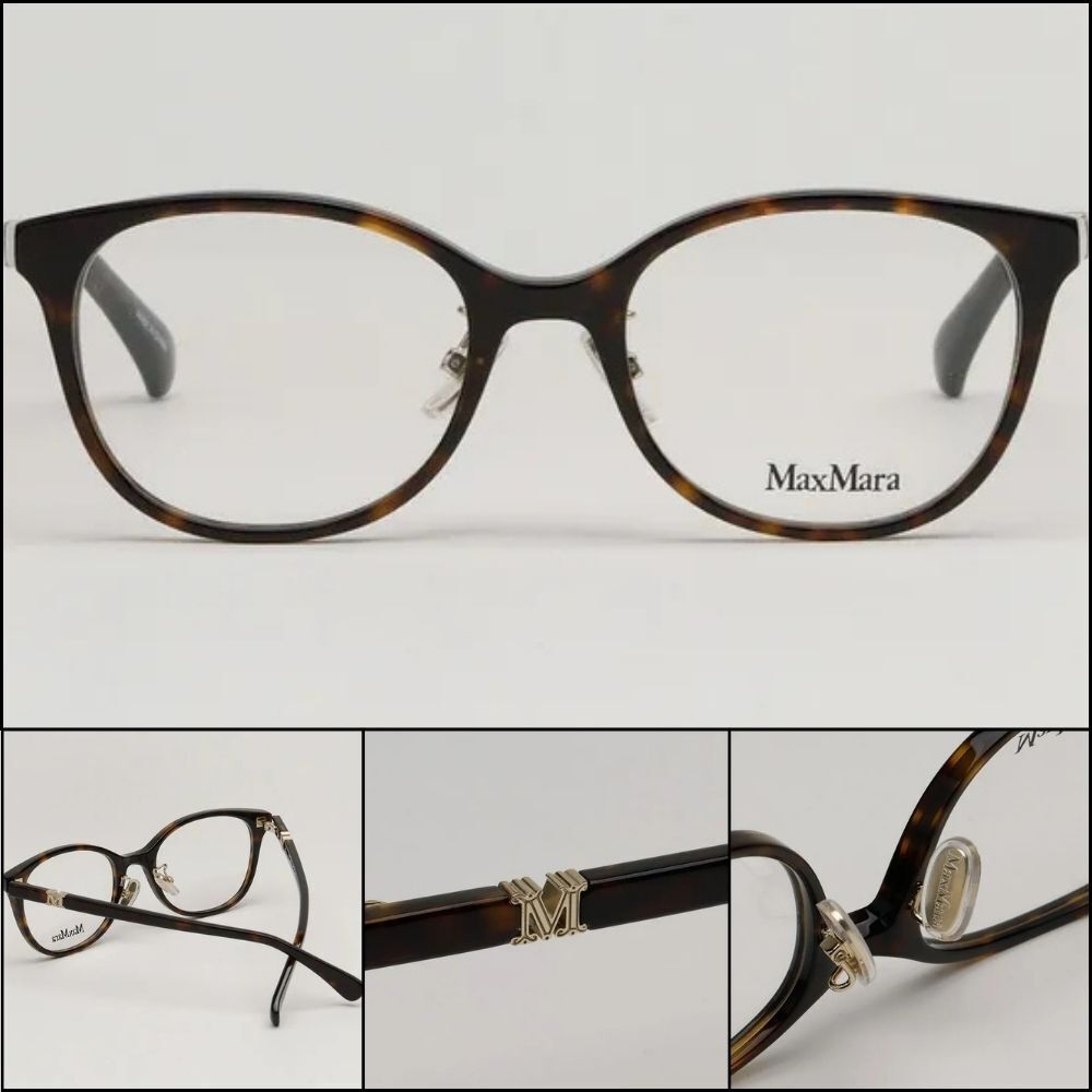 【Max Mara】Leopard Horn-Rimmed Eyeglasses Asian Fit Unisex