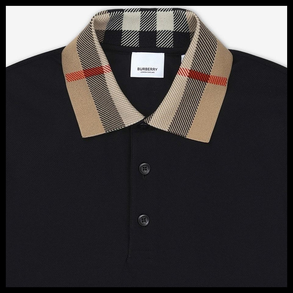 【Burberry】Cotton Slim Fit Polo Shirt
