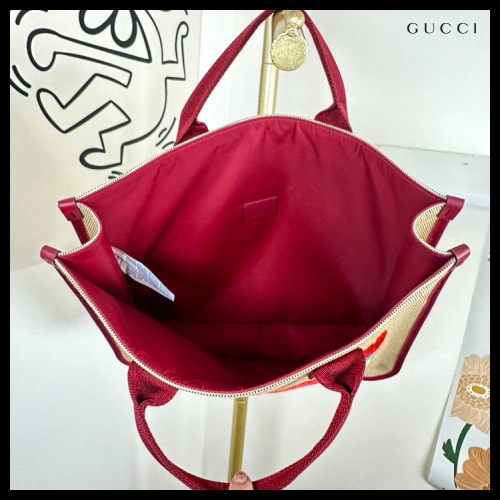 【GUCCI × OSHKOSH 】ロゴ スクエア トートバッグ