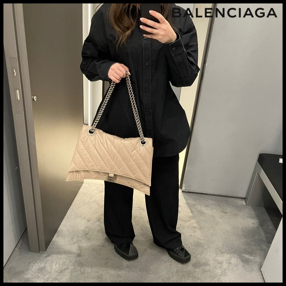 【BALENCIAGA】Crush Large Chain Bag Quilted