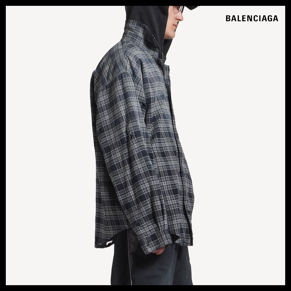 【BALENCIAGA】Zip-Up Shirt