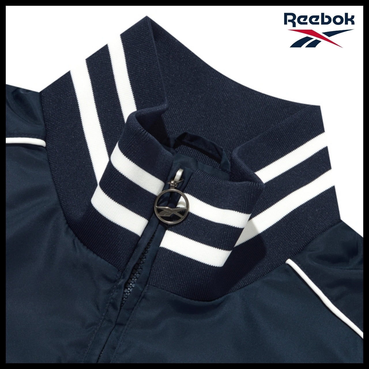 【Reebok】Vector Stadium Varsity Jacket Navy