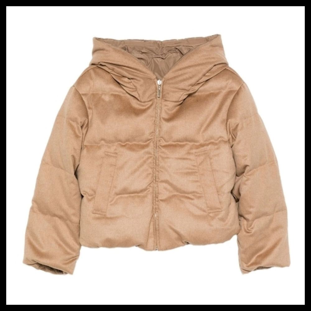【Max Mara The Cube】Brown Reversible Hooded Padding