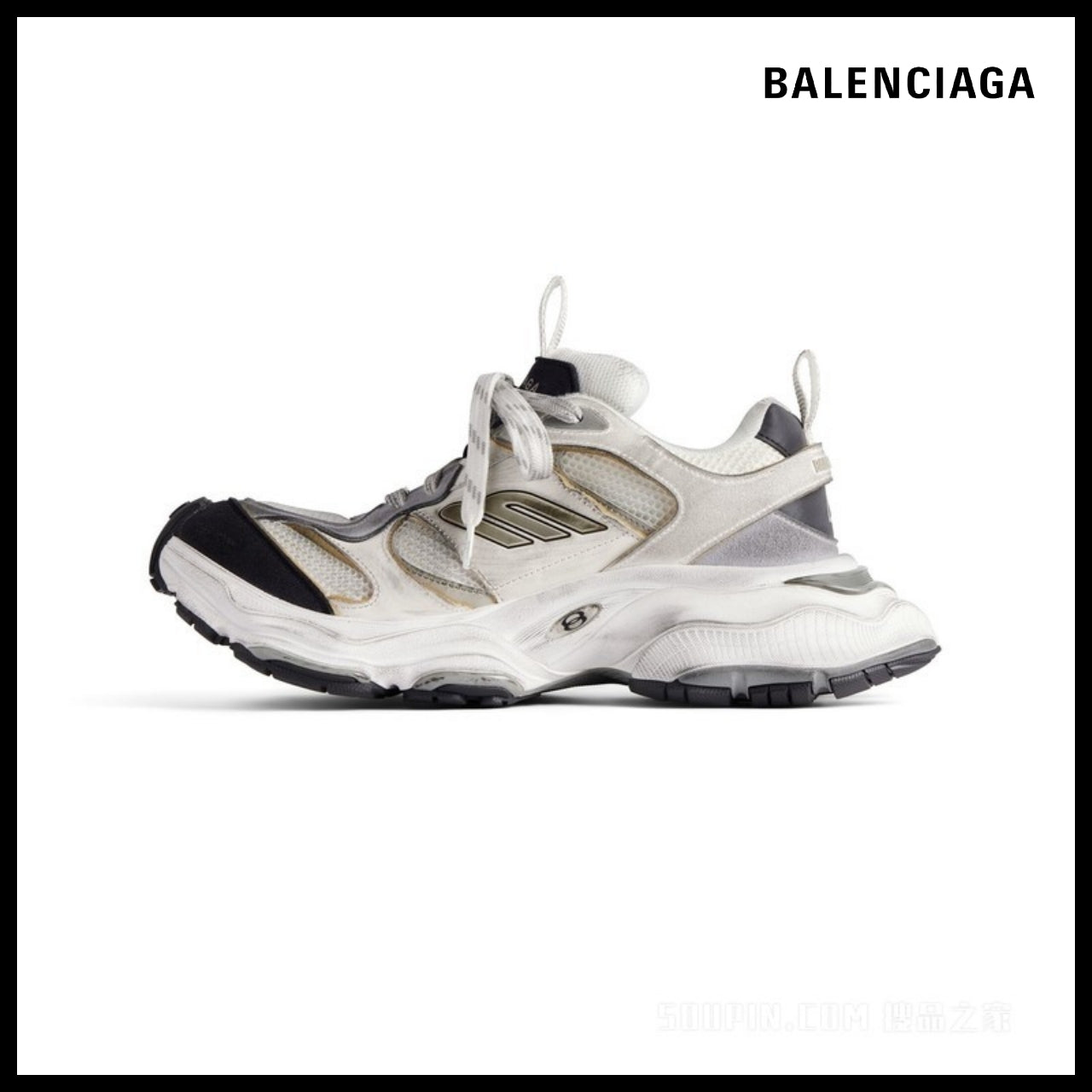 【BALENCIAGA】Cargo Sneaker White Grey