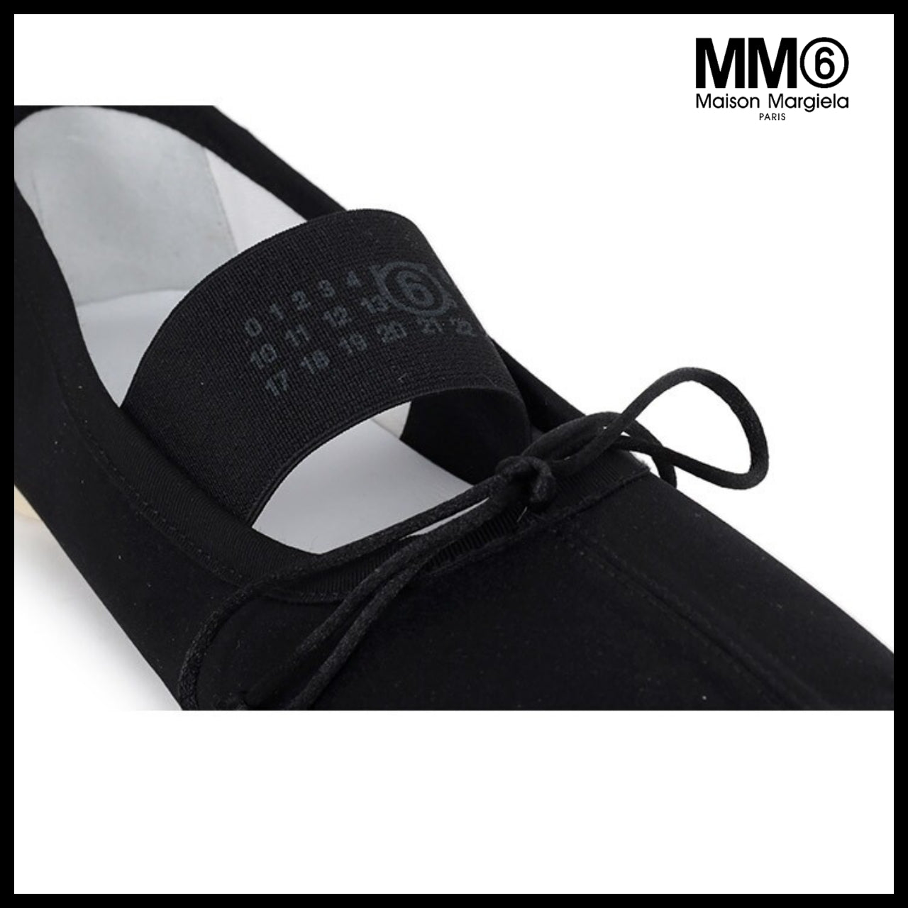 【MM6 Maison Margiela】25SS Black Anatomic Numbers Ballerina