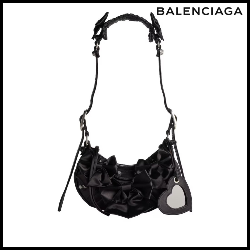 【BALENCIAGA 】Le Cagole Satin Shoulder Bag XS