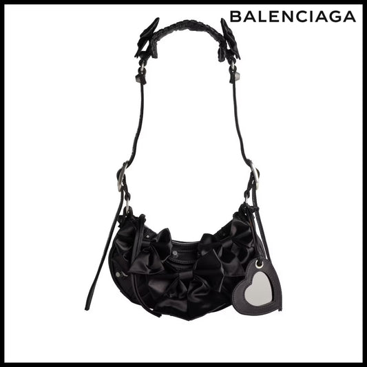 【BALENCIAGA 】Le Cagole Satin Shoulder Bag XS