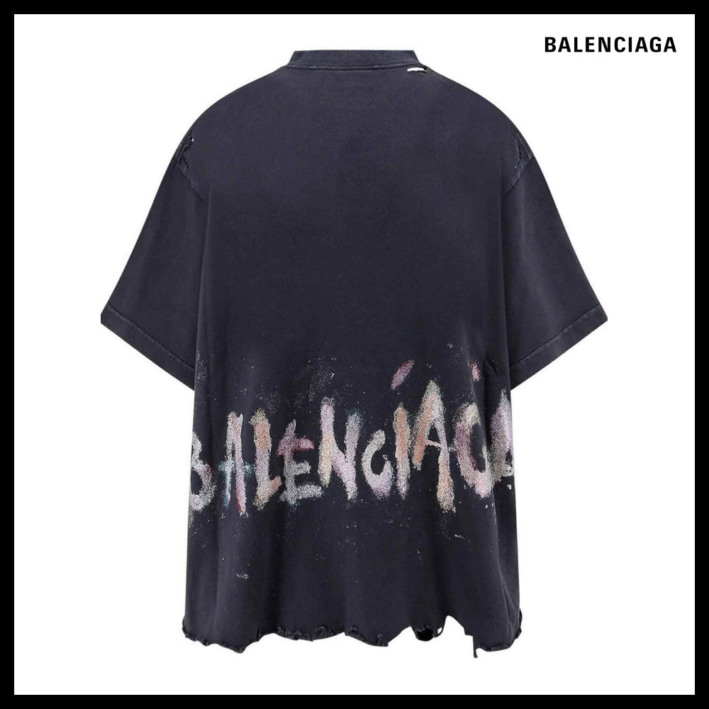 【BALENCIAGA】Balenciaga Nail Polish Cropped T-Shirt