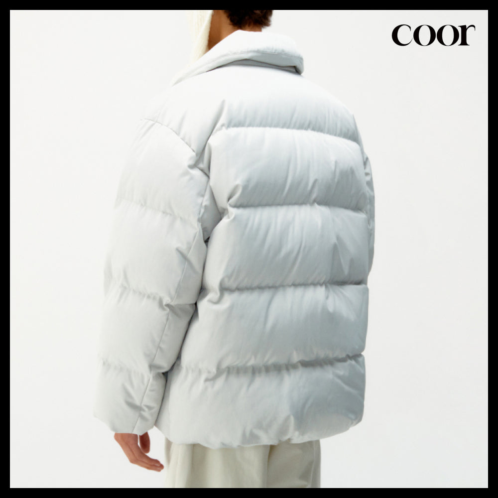 【COOR】PADDED PUFFER COAT LIGHT BEIGE