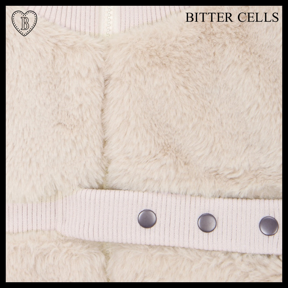 【BITTER CELLS】PUPPY CROP JACKET CREAM