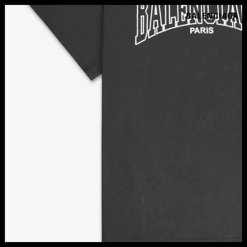 【BALENCIAGA】Oversized Short Sleeve T-Shirt Washed Black