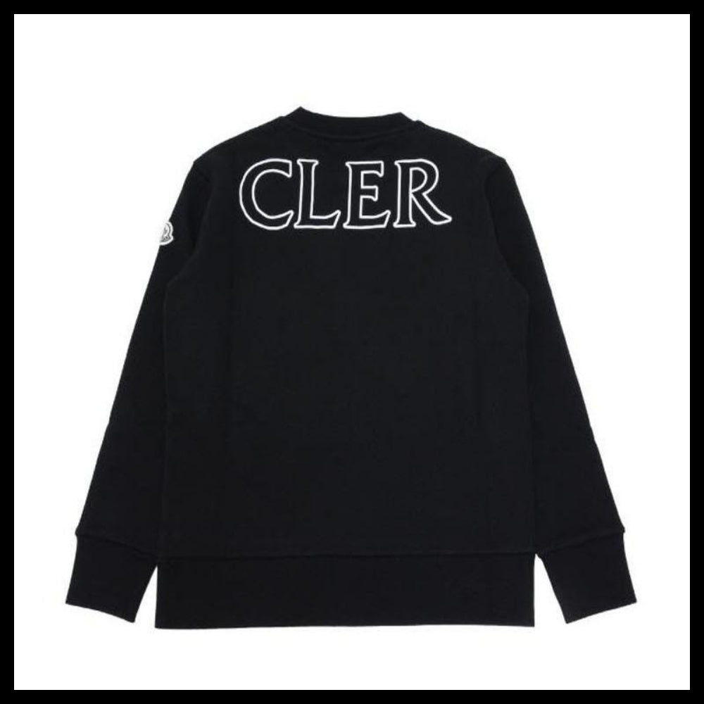 【MONCLER】Arm Logo Lettering Sweatshirt Black Women