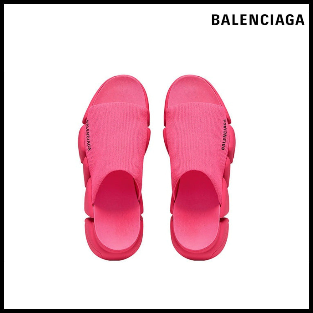 【BALENCIAGA】Speed 2.0 Recycled Knit Slide Sandal Pink