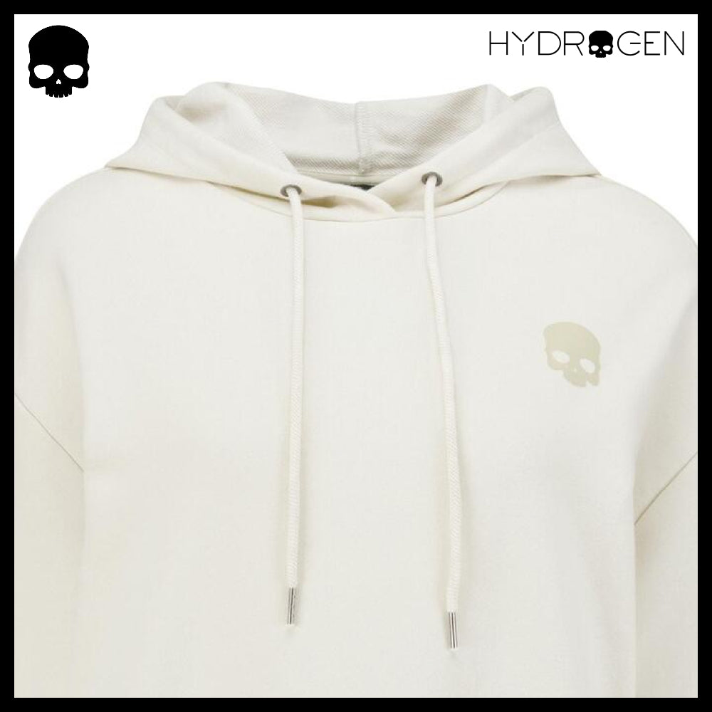 【HYDROGEN】UNI SLEEVE GRAPHIC HOODIE IVORY
