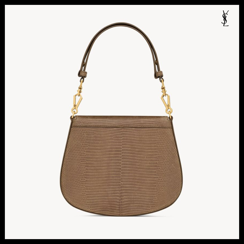 【Saint Laurent】Mini Lizard Leather VOLTAIRE Top Handle Bag