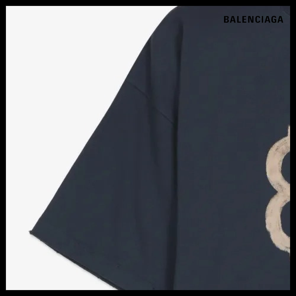 【BALENCIAGA】Oversized Short Sleeve T-Shirt - Washed Black