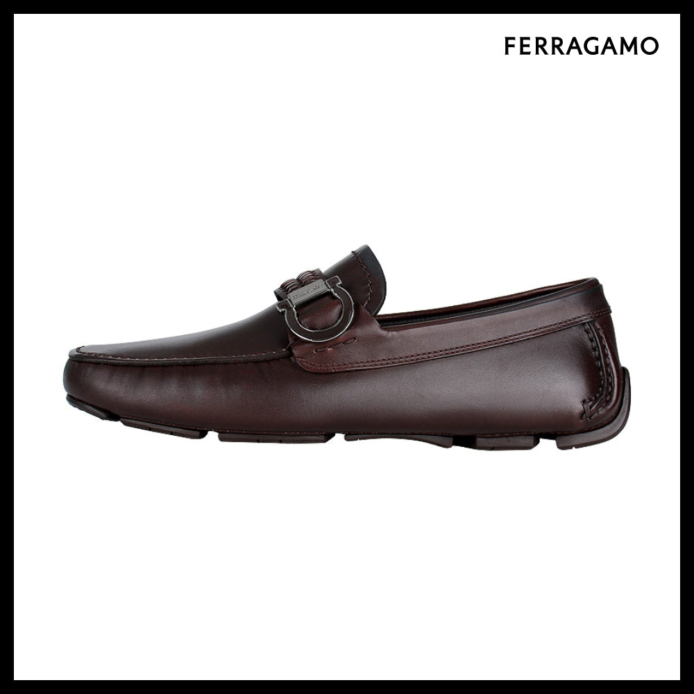 【FERRAGAMO】 Gancini Driving Loafers 0774653