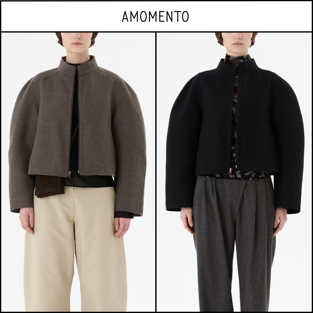 【AMOMENTO】Handmade Raglan Crop Jacket