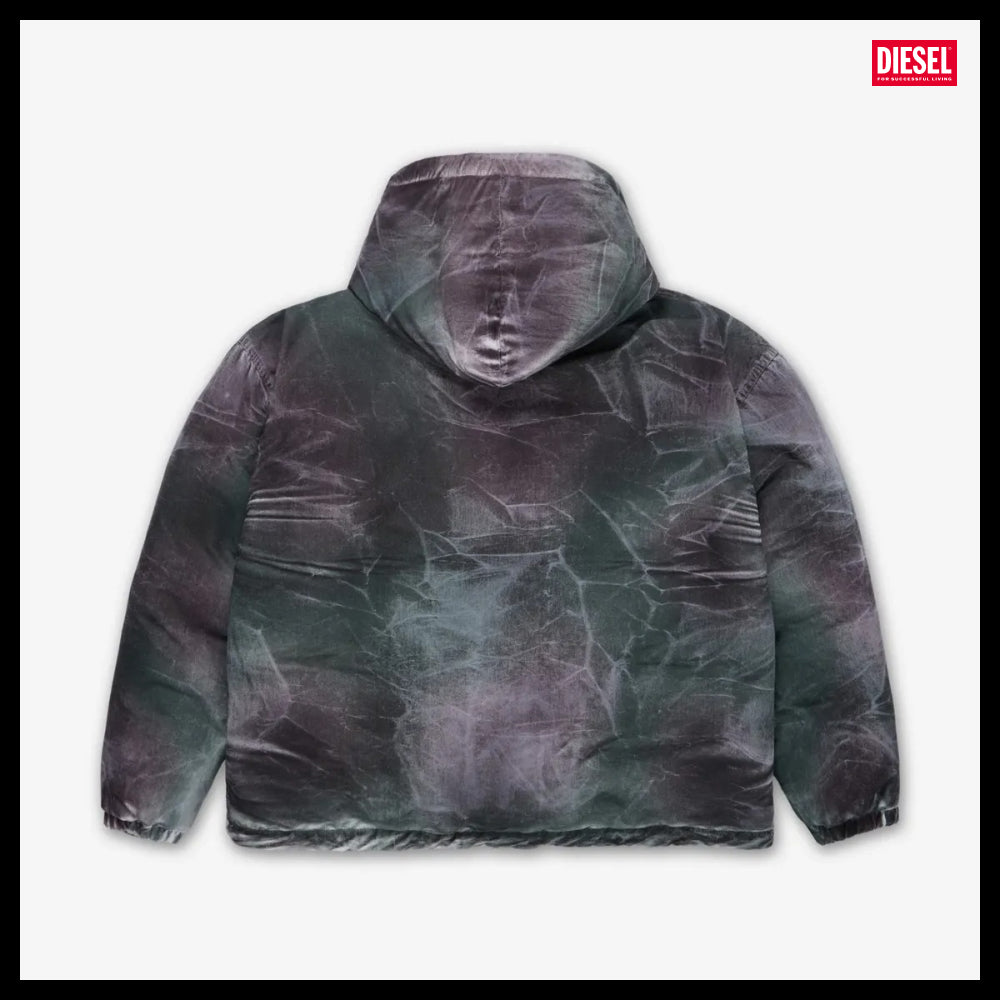 【DIESEL】W-Thug-JKT-Puppy Hoodie - Brown:Green