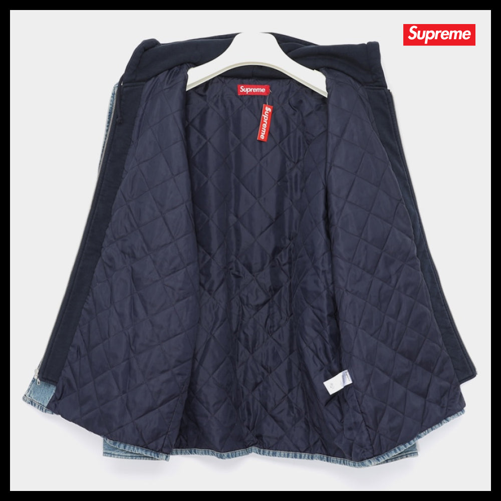 【100%正規品保証 Supreme】Patches Hooded Zip Up Shirt Jacket