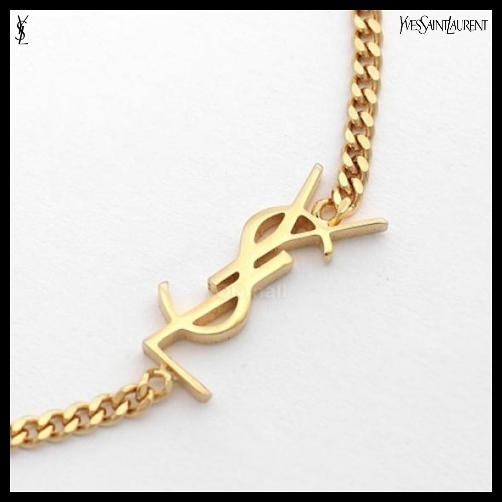 【SAINT LAURENT PARIS】YSL Heart Charm Bracelet