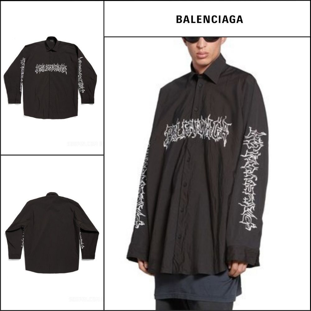 【BALENCIAGA】DIY Metal Outline Engineered Shirt Oversized